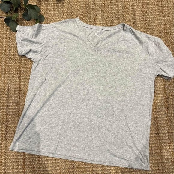 NWOT aerie Grey V-Neck Tee - Picture 5 of 5